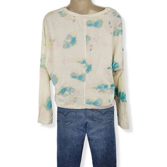 Freshman V-Neck Fleece Tie Dye Sweater Small Jrs. - Picture 2 of 2